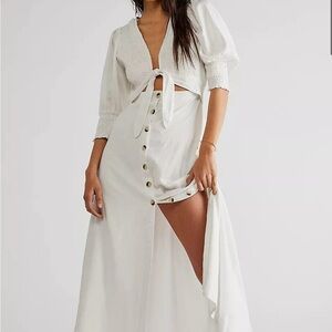 Free people white dress, size S, brand new with tags